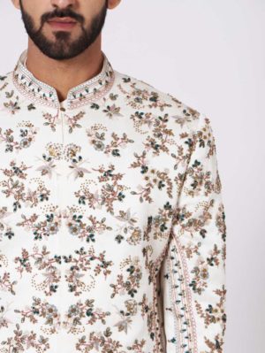 JATIN MALIK – Fleur Bloom Sherwani - Image 5
