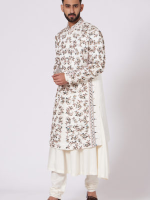 JATIN MALIK – Fleur Bloom Sherwani - Image 2