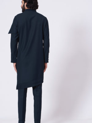 JATIN MALIK – Hand Embroidered Flap Kurta set - Image 4