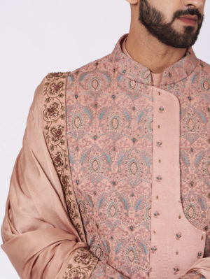 JATIN MALIK – Heavenly Rose Sherwani - Image 6