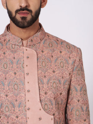 JATIN MALIK – Heavenly Rose Sherwani - Image 7