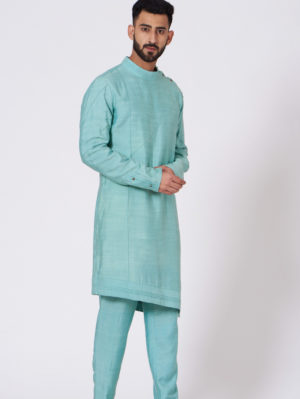 JATIN MALIK – The Pool Blue Kurta Set - Image 5