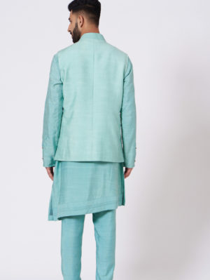 JATIN MALIK – The Pool Blue Kurta Set - Image 2