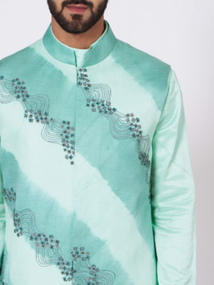 JATIN MALIK – Whirlpool Nehru Jacket Kurta Set - Image 5