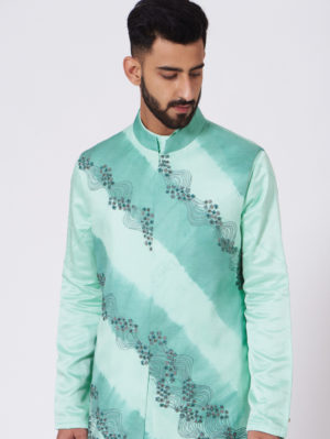JATIN MALIK – Whirlpool Nehru Jacket Kurta Set - Image 2