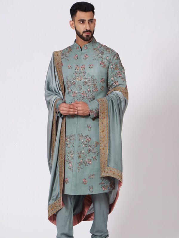 JATIN MALIK – Chateau Grey Sherwani