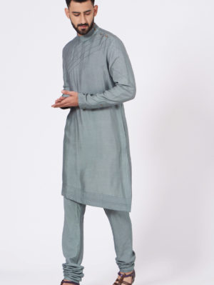 JATIN MALIK – Chateau Grey Sherwani - Image 6