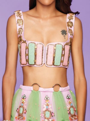 PAPA DON’T PREACH- Candy Cloud Lehenga - Image 2