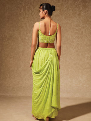 CHAMEE & PALAK – GUL  DRAPE SKIRT AND JACKET - Image 2