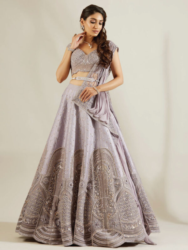 ADAARA COUTURE – charlotte blue jali embellished lehenga
