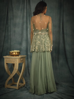 NIKITA VISHAKHA – Theodara Peplum Garara Set - Image 3