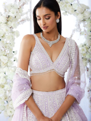 Seema Gujral - Lavender Lehenga Set - Image 2