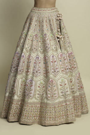 Priyanka Jain  Bridal lehenga in pastel colour with applique embroidery - Image 3