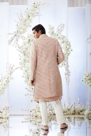 Seema Gujral - Nude Kiran Dori Sherwani Set - Image 3