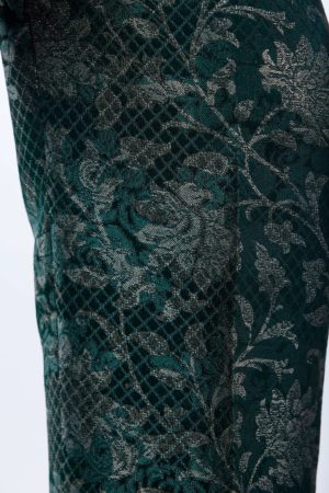 Seema Gujral- Emerald Green Mirror Open Sherwani Set - Image 5