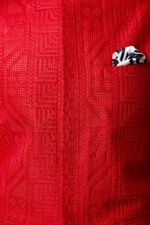 Seema Gujral- Deep Red Bundi Set - Image 6