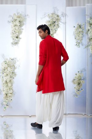 Seema Gujral- Deep Red Bundi Set - Image 2