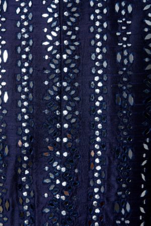 Seema Gujral- Midnight Mirror Work Sherwani Set - Image 5