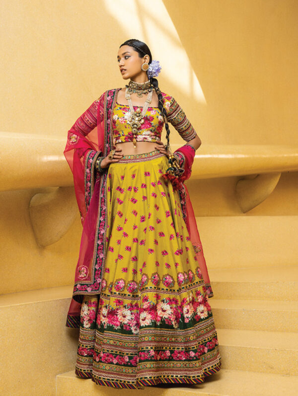 Kalista - lime green lehenga