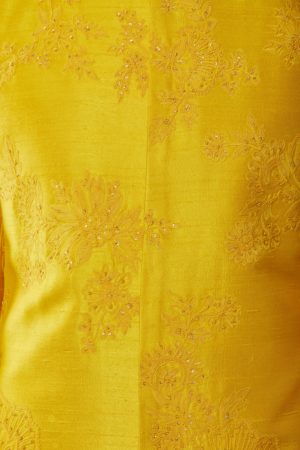 Seema Gujral- Sunset Yellow Sherwani Set - Image 5