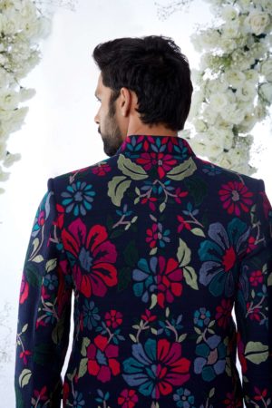 Seema Gujral- Multi- Coloured Bandhgala Set - Image 5