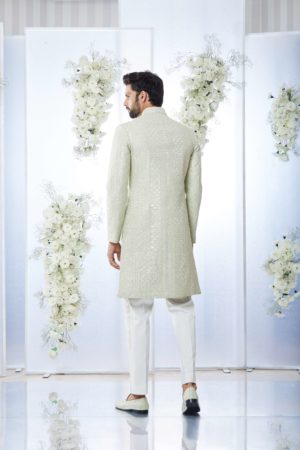 Seema Gujral- Mauve Sherwani Set - Image 4