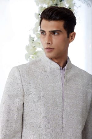 Seema Gujral- Mauve Sherwani Set - Image 5