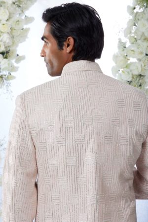 Seema Gujral- Powder Pink Sherwani Set - Image 4