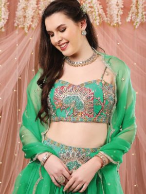 Aayushi Maniar - SET OF LEHENGA WITH A BLOUSE AND A DUPATTA - Image 2