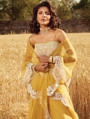 Ridhima Bhasin - Mustard Embroidered Lehenga Set - Image 2
