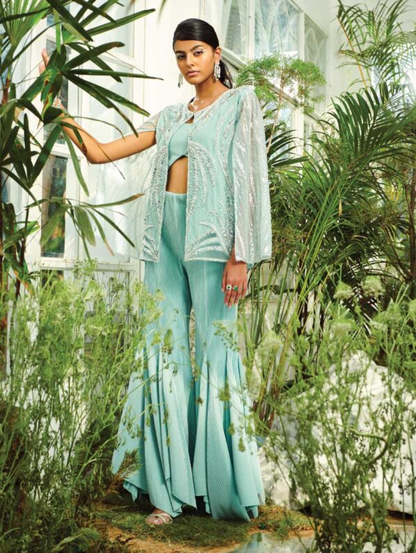Kamali Couture - Bell pants and embellished Jacket
