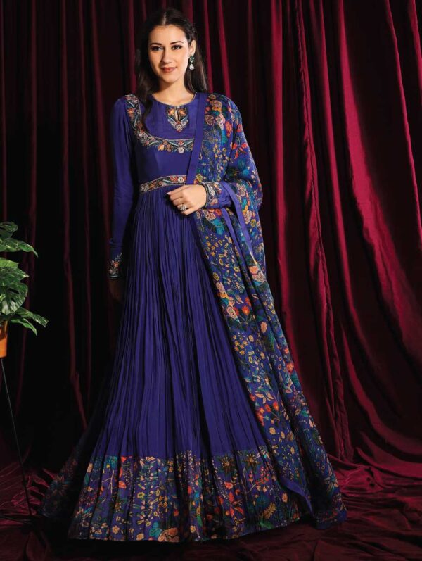 Aayushi Maniar - GATHERED ANARKALI WITH CHURIDAR SLEEVES