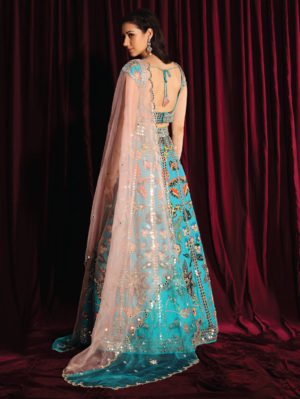 Aayushi Maniar - HEAVY EMBROIDERED LEHENGA BLOUSE WITH A DUPATTA - Image 2
