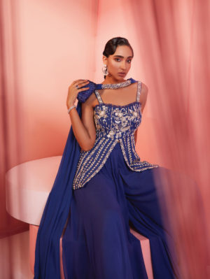 Sanya Gulati - Plum Biased Kurta and Pants Set - Image 2