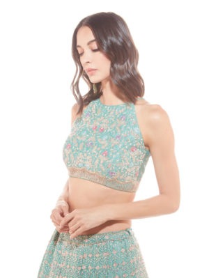 Chamee & Palak -Green eliza lehenga - Image 2