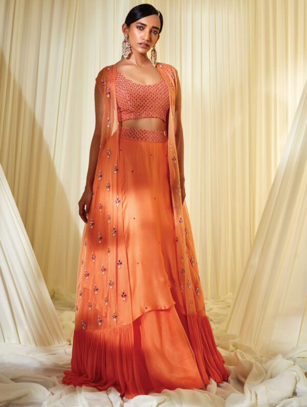 Disha Muchhala - ORANGE LEHENGA SET