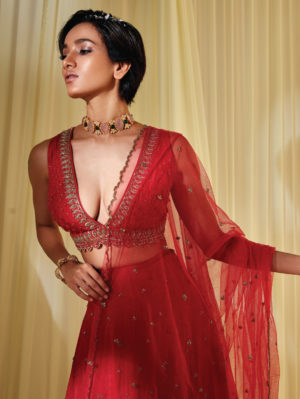 Disha Muchhala - RED LEHENGA SET - Image 2
