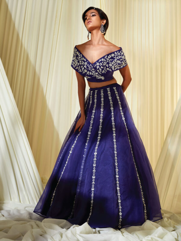 Disha Muchhala - INK BLUE LEHENGA SET