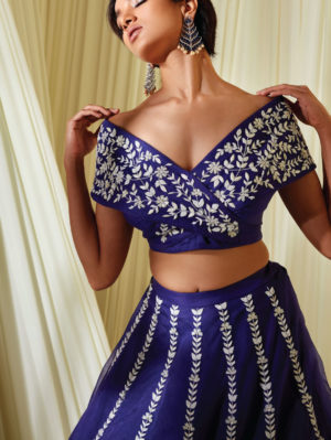 Disha Muchhala - INK BLUE LEHENGA SET - Image 2