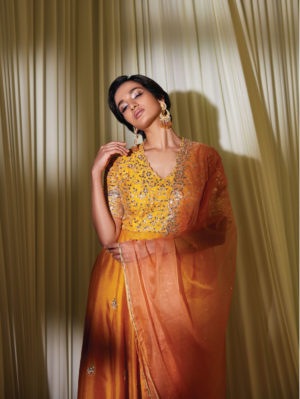 Disha Muchhala - MUSTARD ANARKALI SET - Image 2