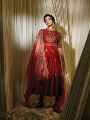 Disha Muchhala - RED ANARKALI SET - Image 2