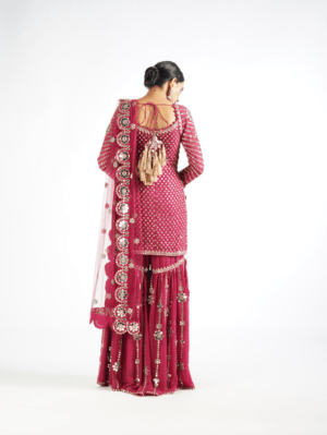 Vvani Vats Mellow Wine Sharara Set - Image 3