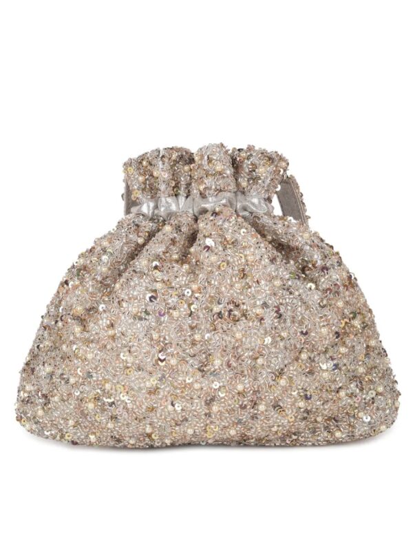 BEAUMONDE- Roze Silver potli