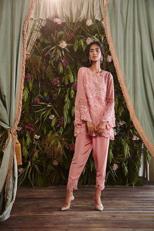 Ridhima Bhasin - CANDY PINK EMBROIDERED KURTA SET - Image 2