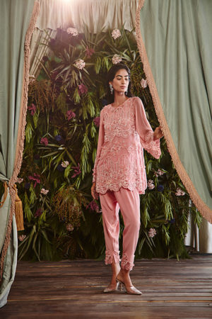 Ridhima Bhasin - CANDY PINK EMBROIDERED KURTA SET - Image 6