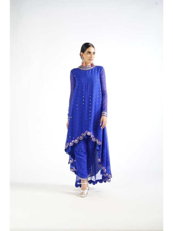Vvani Vats Royal Blue Pant Kurta Set