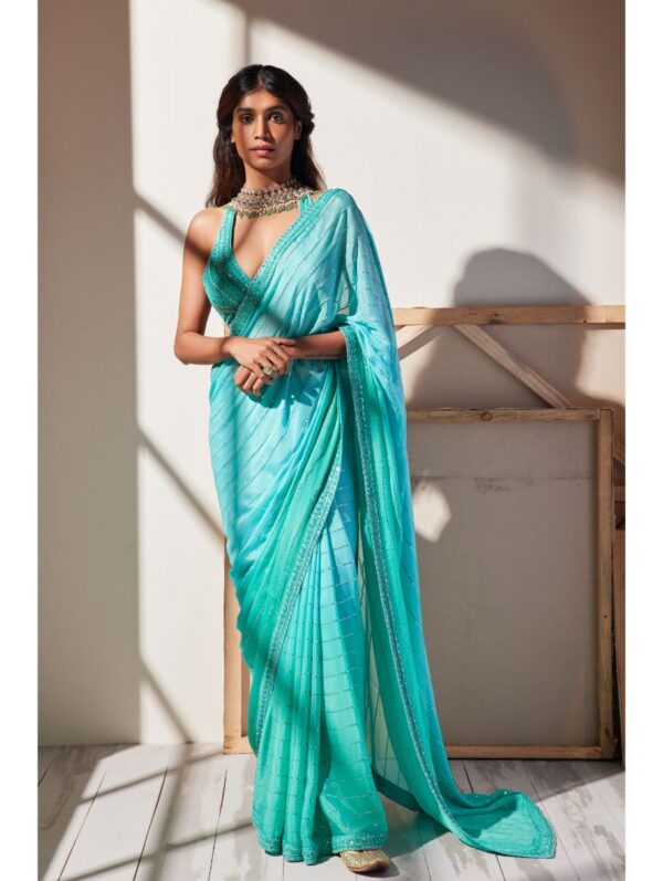 Chamee & Palak - BLUE IVY SAREE