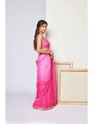 Chamee & Palak - PINK IVY SAREE - Image 2