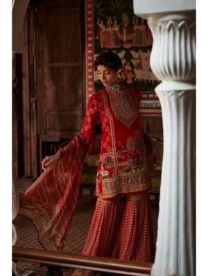 KALISTA – SIAH GHARARA SET RED - Image 2