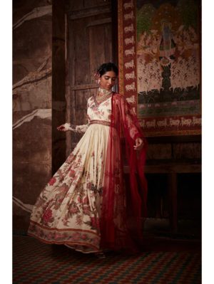 KALISTA – TAHIRA ANARKALI GOWN Ivory - Image 2